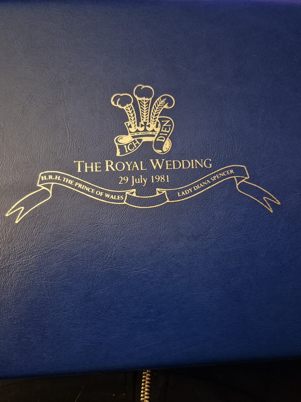 Royal Wedding Commemorative Blue Keepsake Album with stamps